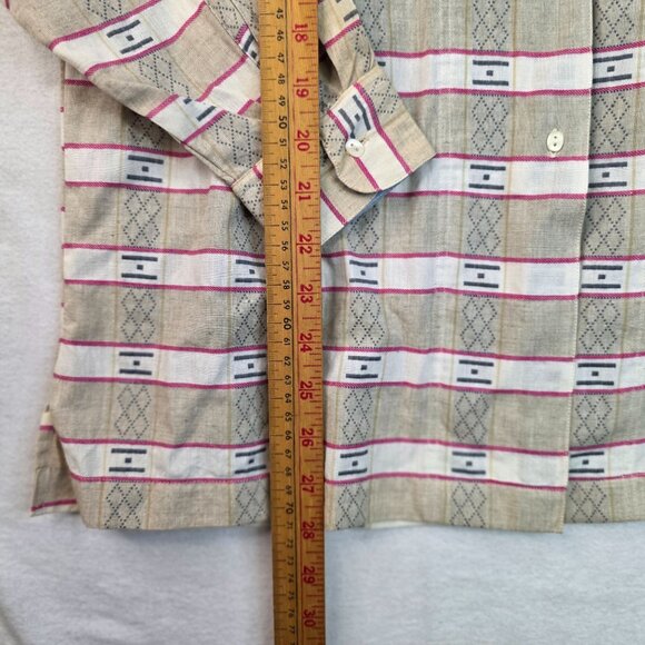 Levis 1991 Blouse Medium English Garden Stripe Button Up Shirt Deadstock Dockers - Picture 10 of 10